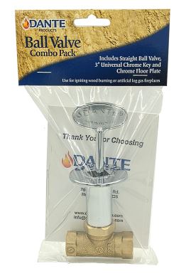 Dante Log Lighter Valve Bulk Combo Pack in Poly Bag - Chrome - CPBVSCRB - Chimney Cricket