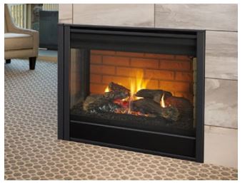 Majestic 36" Left Corner Direct Vent Multi Sided Gas Fireplace with IntelliFire Touch Ignition, NG - Chimney Cricket