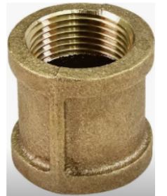 Coupling, 1/4" Brass Pipe, AC&B - AB103C - Chimney Cricket