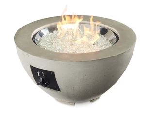 Outdoor Greatroom 29" Cove Round Gas Fire Pit Bowl in Natural Grey Finish with Direct Spark Ignition, LP - CV20-DSILP ** - Chimney Cricket