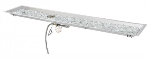 Outdoor Greatroom 12" x 84" Crystal Fire® Plus Linear Burner ** - Chimney Cricket