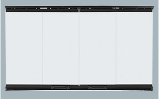 Majestic 36" Glass Bi-Fold Door - Black - Chimney Cricket