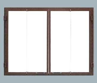 Glass Bi-Fold Door, Bronze - Chimney Cricket