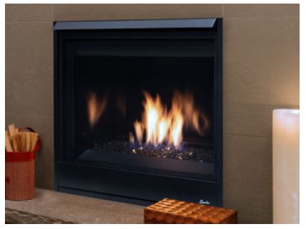 Superior F4814 35" Top / Rear Vent Contemporary DV Fireplace with Electronic Ignition, NG - Chimney Cricket