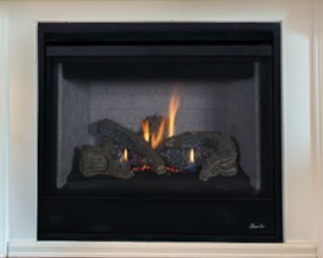 Superior F3889 45" Top / Rear Vent DV Fireplace with Electronic Valve, NG - Chimney Cricket