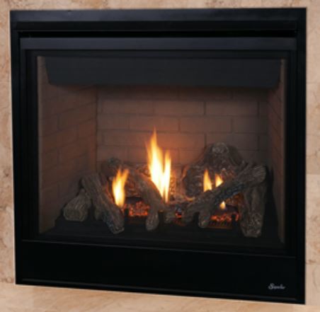 Superior F3893 35" Top / Rear Vent DV Fireplace with Electronic Valve, NG - Chimney Cricket