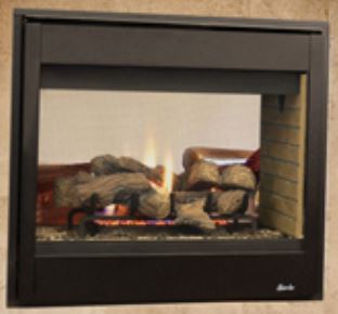 Superior F2272 40" Top / Rear Vent See-Thru DV Fireplace with Electronic Valve, NG - Chimney Cricket