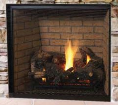 Superior F2220 40" Power Vent Top Vent DV Fireplace with Electronic Valve, NG - Chimney Cricket