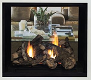 Superior F4693 40" Power Vent Top Vent See-Thru DV Fireplace with Electronic Valve, NG - Chimney Cricket