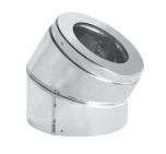 Duravent 8" DuraTech Premium Insulated 30° Elbow Stainless Steel Outer - 8DTP30E - Chimney Cricket