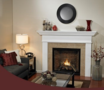 Tahoe Clean Face Traditional DV Fireplace, Traditional 42", IP, NG, 30K BTU's (Requires Log Set) - Chimney Cricket