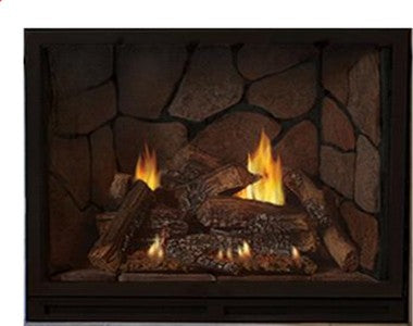 Tahoe DV Luxury FP, Clean Face Traditional 36", w/ Barrier Screen, 9-pc Log Set, MV, NG, 34-37K BTU - Chimney Cricket