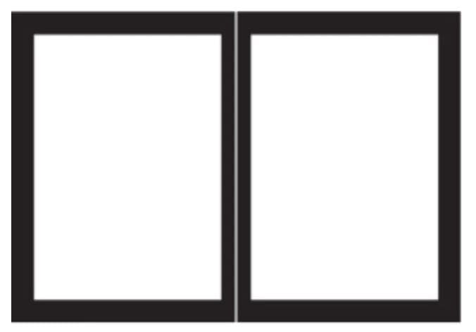 Empire Rectangle Door Set - Black - Chimney Cricket