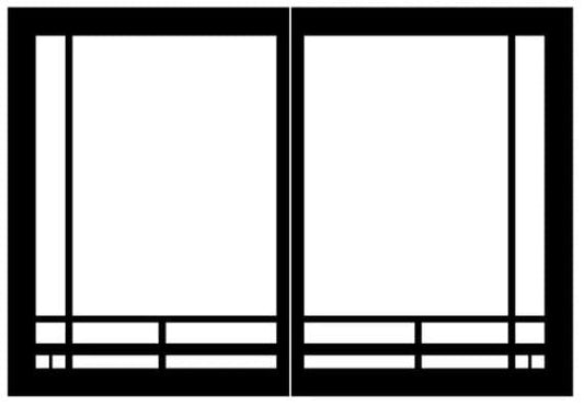 Door Set, Mission Rectangle, Matte Black (req Door Frame w/Barrier Screen) () - Chimney Cricket