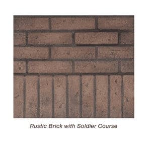 Liner, Rustic Brick, with Soldier Course Ceramic Fiber (Order 1 for Peninsula  Order 2 for See-Thru) - Chimney Cricket