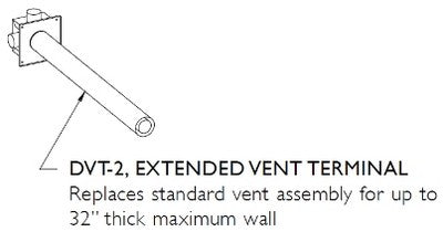 (X) EXTENDED VENT TERMINAL FOR ALL MODELS - WHEN STOCK IS DEPLETED WILL BE AVAILABLE WITH VENDOR THRU 3-31-24 AND THEN WHILE SUPPLIES LAST - Chimney Cricket