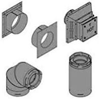 WMH Direct Vent Horizontal Top Vent Kit for 4" - 6" Wall Thickness - Chimney Cricket