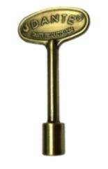 Dante 3" Key - Antique Brass - Carded - Chimney Cricket