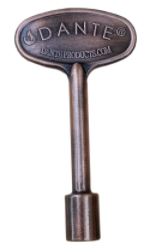 Dante 3" Key - Antique Copper - Carded - Chimney Cricket