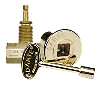 Dante Combo Pack - Straight Globe Valve - 3" Key - Floor Plate - Brass - Chimney Cricket