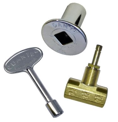 Dante Combo Pack - Straight Globe Valve - 3" Key - Floor Plate - Chrome - Chimney Cricket