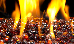 RHP Deep Amber 10 lb. Jar of Fyre Gems - Chimney Cricket