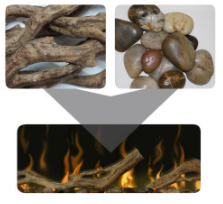 Dimplex Accessory Driftwood and River Rock - For 100" Linear Fireplace - LF100DWS-KIT - Chimney Cricket