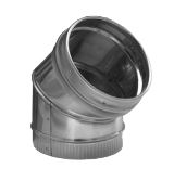 Duravent 8" DuraLiner 45° Stainless Steel Elbow (SW) - 8DLRE45SS, 810001239 (CS1) - Chimney Cricket