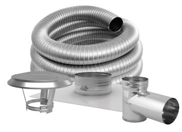 Duravent 3" x 20' DuraFlex SW Tee Kit - Chimney Cricket