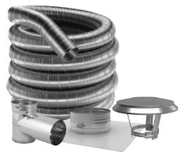 Duravent 6" x 25' DuraFlex 304 Tee Kit - 6DF30425KT, 810001964 ** - Chimney Cricket