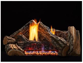 Monessen 18" Dynamo 7-Piece Burncrete Hybrid Log Set - DY18H - Chimney Cricket