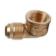 Elbow, 1/2" Flare X 1/2" Female Pipe, Brass, 50-88, A54FF - Chimney Cricket