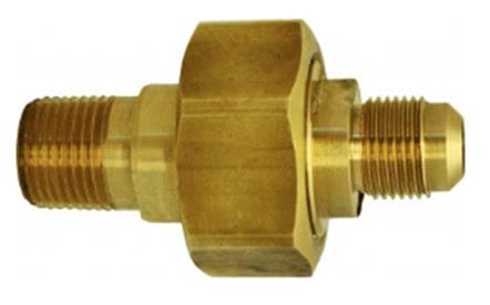 1/2" MNPT x 3/8" M FL. Brass Dielectric Union - Chimney Cricket