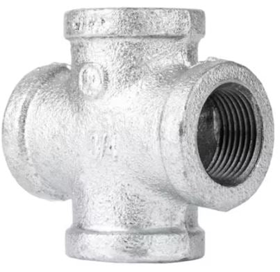 1/2" FIP Galvanized Steel Cross (30/90) - GS314-8 - Chimney Cricket