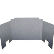 RHP 30" Contemporary Three Panel Satin Stainless Steel Fyreback - Chimney Cricket