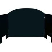 RHP 24" Traditional Three Panel Black Porcelain Fyreback - Chimney Cricket