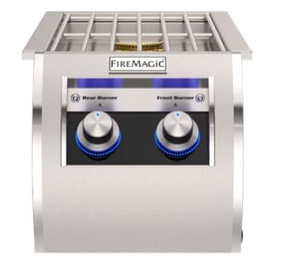 FM Echelon Diamond Built-In Double Side Burner, NG - Chimney Cricket