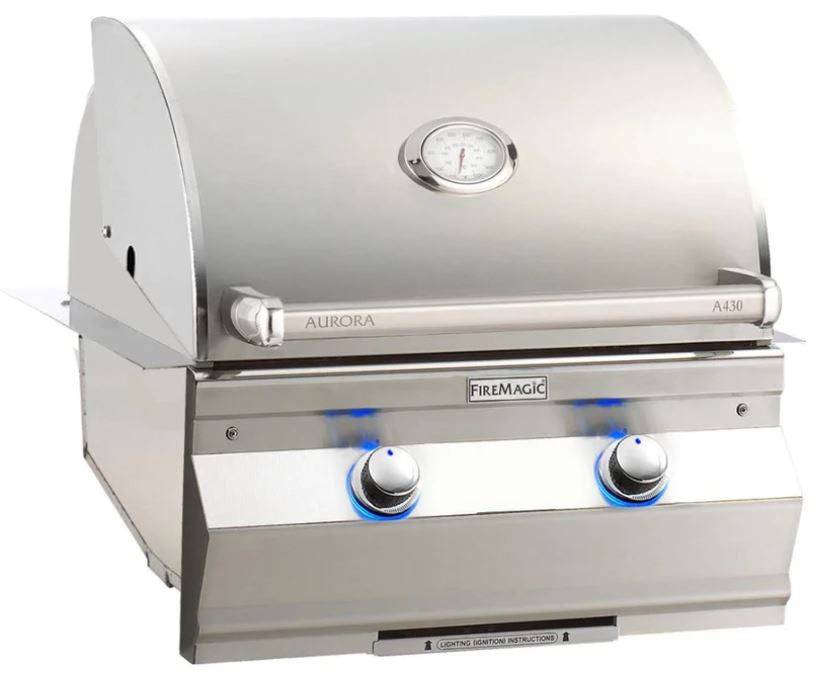 FM A430i Aurora 24" Built-In Grill with Analog Thermometer, NG - A430I7EAN - Chimney Cricket