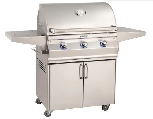 FM A540s Aurora 30" Portable Grill with Analog Thermometer, Flush Mounted Single Side Burner and Infrared Burner, NG - A540S7LAN62 - Chimney Cricket
