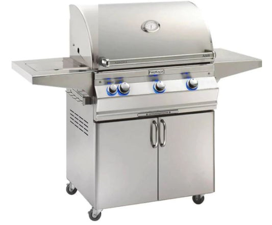 FM A660s Aurora 30" Portable Grill with Analog Thermometer, Flush Mounted Single Side Burner and Infrared Burner, NG - A660S7LAN62 - Chimney Cricket