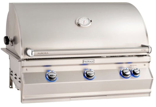 FM A790i Aurora 36" Built-In Grill with Analog Thermometer and Rotisserie Backburner, NG - A790I8EAN - Chimney Cricket