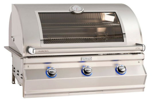FM A790i Aurora 36" Built-In Grill with Analog Thermometer, Infrared Burner and Magic View Window, NG - A790I7LANW ** - Chimney Cricket