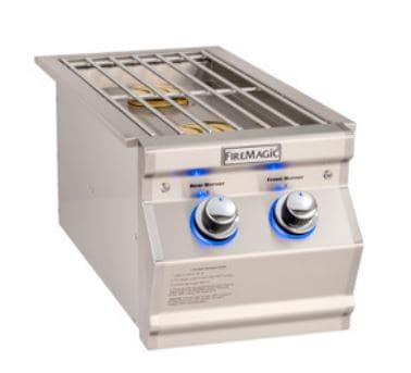 FM Aurora Built-In Double Side Burner, NG - Chimney Cricket