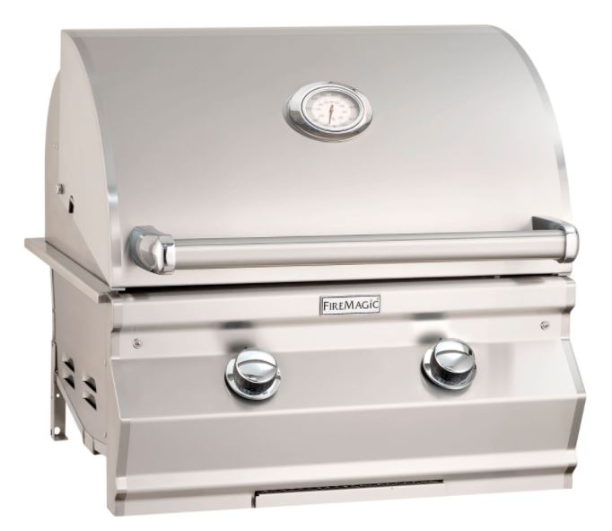 FM Choice C430i 24" Built-In Grill with Analog Thermometer, NG - C430IRT1N - Chimney Cricket