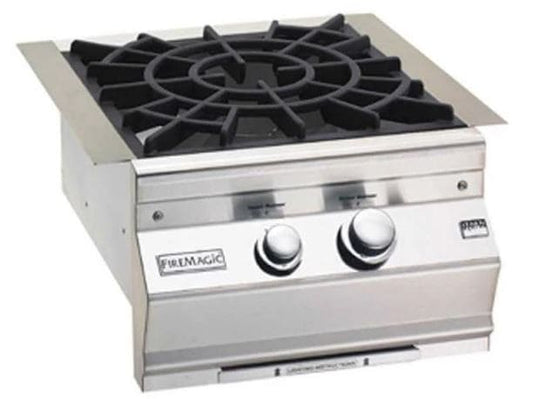 FM Classic Built-In Power Burner with Porcelain Cast Iron Cooking Grid, LP - Chimney Cricket