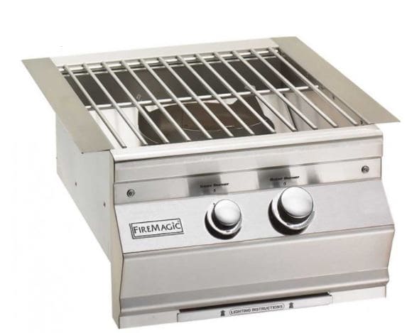 FM Classic Built-In Power Burner with Stainless Steel Cooking Grid, NG - Chimney Cricket