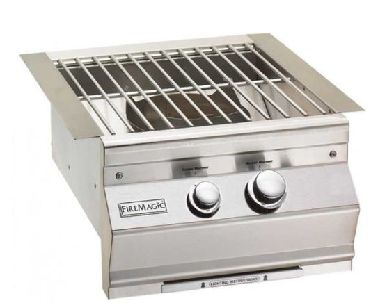 FM Classic Built-In Power Burner with Stainless Steel Cooking Grid, LP - Chimney Cricket