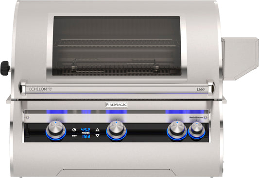FM E660i Echelon 30" Built-In Grill with Digital Thermometer and Magic View Window, LP - E660I9E1PW - Chimney Cricket