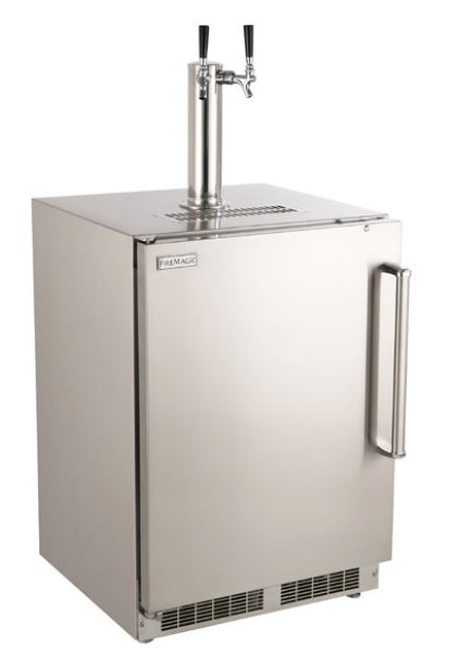 FM Outdoor Rated Kegerator with Stainless Steel Premium Door - LH - Chimney Cricket