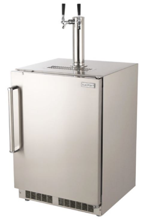 FM Outdoor Rated Kegerator with Stainless Steel Premium Door - RH - Chimney Cricket
